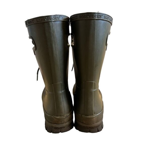 BOGS ~Women’s Amanda rubber boot with faux fur lining~ Forest Green ~ size 6 - Picture 4 of 12